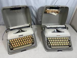 lot 51 image: 2 Adler Primus Typewriters with Metal Cases