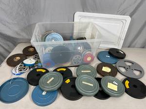 lot 63 image: Tote of of Old Super 8 Video Reels with Videos on Them