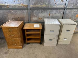 lot 17 image: Take What You Want File Cabinets, Rolling Stand