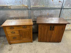 lot 11 image: Take What You Want Wood Project Cabinets