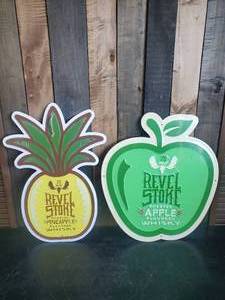 lot 20 image: 2 Very Collectible Tin Revel Stoke Advertising Signs