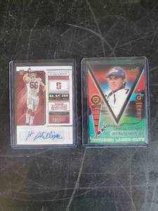 lot 48 image: Authentic Autographed Harrison Phillips and John Elway Sports Cards
