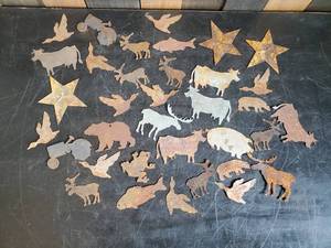 lot 68 image: Lot of Metal Animal cutouts For Crafting or dcor