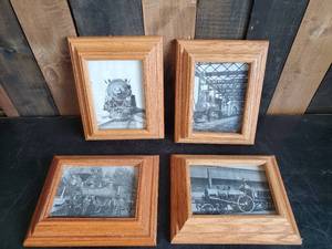 lot 74 image: Vintage Train Photos in Frames