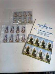 lot 10 image: Vintage Bonella Line 8-Up Prayer Cards on Sheets- Huge Lot