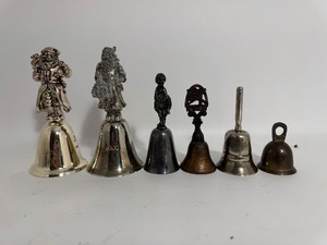 lot 66 image: Living Quarters Silver Plated Santa Bell & Others