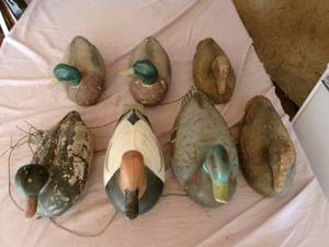 lot 13 image: 7 Vintage Duck Decoys
