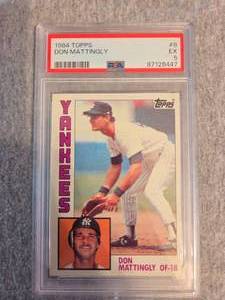 lot 43 image: Graded 1984 Don Mattingly #8 Baseball Card