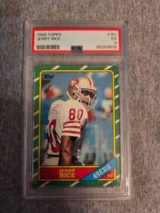 lot 44 image: Graded 1986 Jerry Rice #161 Football Card