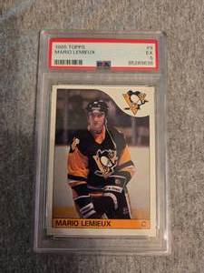 lot 46 image: Graded 1985 Mario Lemieux #9 Hockey Card