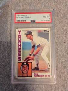 lot 47 image: Graded 1984 Don Mattingly #8 Baseball Card