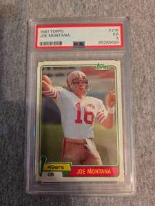 lot 50 image: Graded 1981 Joe Montana #216 Football Card