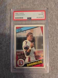lot 52 image: Graded 1984 John Elway #63 Football Card