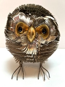 lot 11 image: Sergio Bustamante Brutalist Metal Owl Sculpture