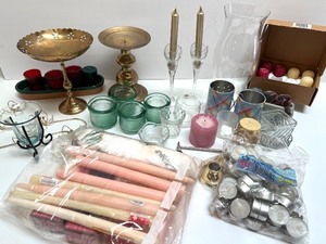 lot 156 image: Mixed Lot of Candle Holders, Candles and Decorative Home Accents