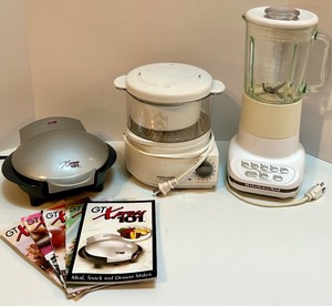 lot 51 image: GT Xpress 101 Meal Maker with Cookbooks, Black & Decker Steamer, and KitchenAid Blender