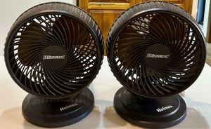 lot 108 image: Pair of Holmes Blizzard Table Fans with Adjustable Settings