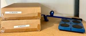 lot 122 image: EZ Movers Furniture Lifter and Roller Set with Boxes