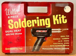lot 123 image: Weller Homecrafter 8-Piece Soldering Kit with Case