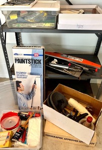 lot 126 image: Large Collection of Painting Tools and Supplies Including PaintStick, Brushes, and Accessories