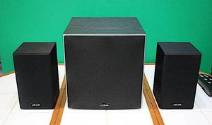 lot 037 image: Polk Audio 2.1 Speaker System PSW10 SubwooferR1 Monitors