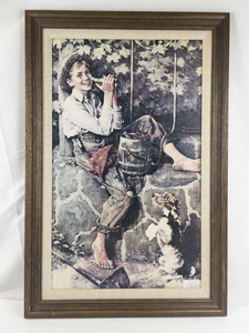 lot 30F image: Norman Rockwell Framed Print The Old Oaken Bucket Limited Edition 1979. #126300