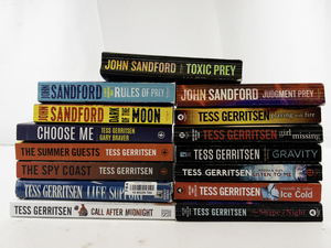 lot 67 image: Lot of 14 Mystery and Thriller Paperbacks by John Sandford and Tess Gerritsen