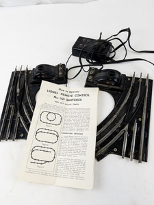 lot 18 image: Lionel No. 1121 Remote Control Track Switches for O27 Gauge with Controller (Untested)