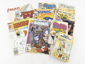 lot 142 image: Vintage Comic Book and Magazine Collection including Sonic the Hedgehog, Heathcliff, MAD, and More