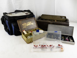 lot 150 image: Fishing Tackle Box Collection with Lures, Bobbers, and Storage Cases