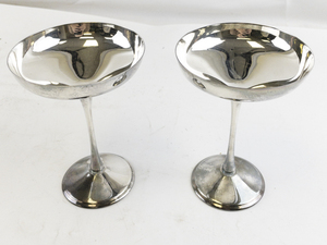lot 162 image: Pair of Kirk Silverplate Champagne or Dessert Coupes