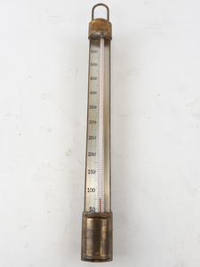 lot 90 image: Antique Palmer Duro Solid Copper Commercial Candy Thermometer 17 Inch
