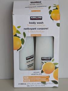 lot 25 image: NEW KIRKLAND SIGNATURE VEGAN BODY WASH 2PK.