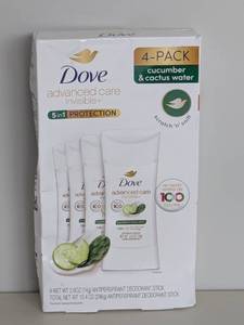 lot 29 image: NEW DOVE ADVANCED CARE INVISIBLE DEODORANT 3PK.