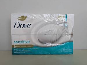 lot 33 image: NEW DOVE SENSITIVE BAR SOAP 16PK.