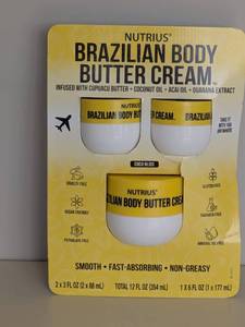 lot 35 image: NEW NUTRIUS BRAZILIAN BODY BUTTER CREAM