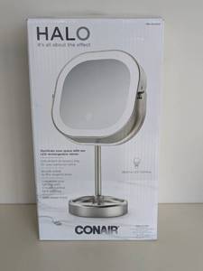 lot 37 image: NEW CONAIR HALO LED RECHARGEABLE MIRROR