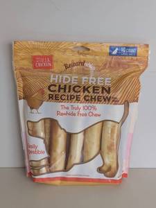 lot 58 image: NEW REWARDABLES HIDE FREE CHICKEN RECIPE CHEW FOR DOGS
