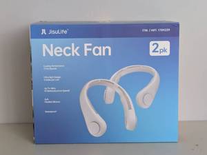 lot 46 image: NEW JUSILIFE NECK FAN 2PK.