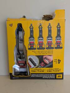 lot 90 image: NEW CAT RATCHET TIE DOWN SET 4PK.
