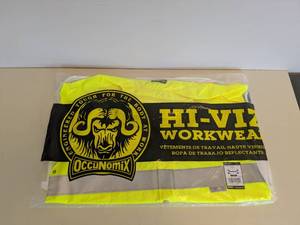 lot 136 image: HI-VIZ WORKWEAR LARGE (YELLOW) HOODED RAINCOAT
