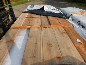 lot 38 image: 1 x 8 Western Red Cedar Tongue & Groove WP-4 V-Groove Gap Reversible - 308 Linear Feet