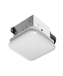 lot 104 image: Exclusive Commercial Electric 50 CFM Ceiling Mount Room Side Installation Bathroom Exhaust Fan with Adjustable Color Temperature LED and Night Light
