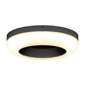 lot 168 image: Artika Louka 15 in. 1 Light Black 5CCT Integrated Selectable LED Flush Mount Ceiling Light