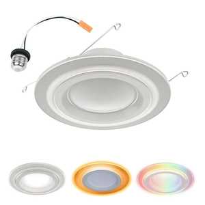 lot 177 image: (4)  HALO RL Dual Zone 56 in. Smart WiFi Recessed LED Trim Connected by WiZ Pro