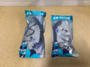 lot 408 image: LOT OF 2 Cressi Ikarus Orion Snorkel Mask Combo