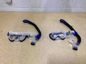 lot 408 image: LOT OF 2 Cressi Ikarus Orion Snorkel Mask Combo
