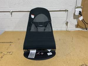 lot 140 image: BabyBjrn Bouncer Balance Soft, WovenJersey, Dark 2-in-1 Adjustable Baby Bouncer Seat and Toddler Chair