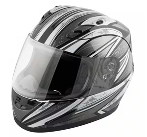 lot 22 image: Raider Large Size Octane BlackSilver Full Face Motorcycle Helmet #55-568S-15