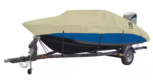 lot 26 image: Classic Accessories DryGuard Waterproof 17 ft. to 19 ft. Boat Cover #20-086-112401-00